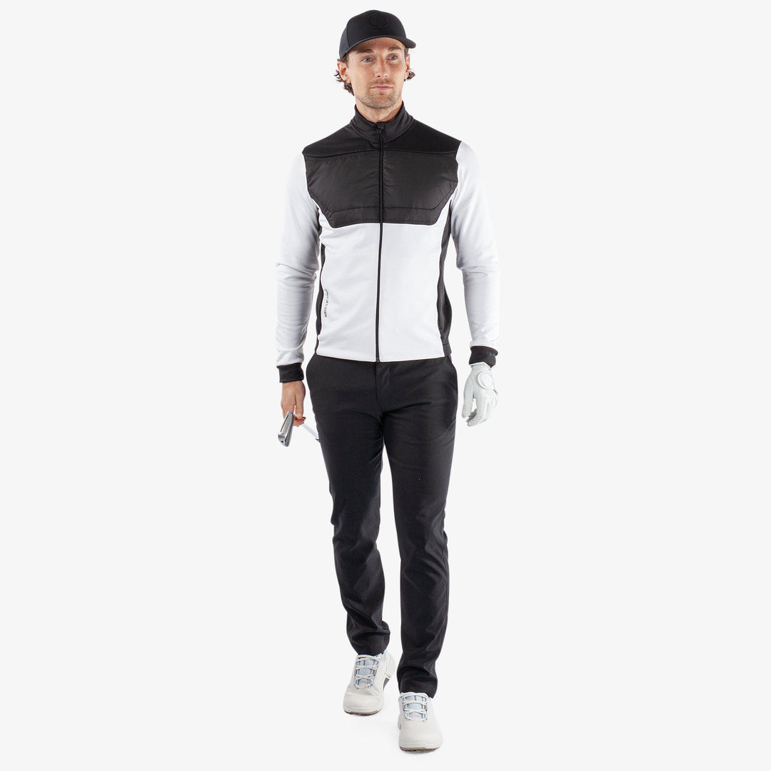 Dylan is a Insulating golf mid layer for Men in the color White/Black(2)