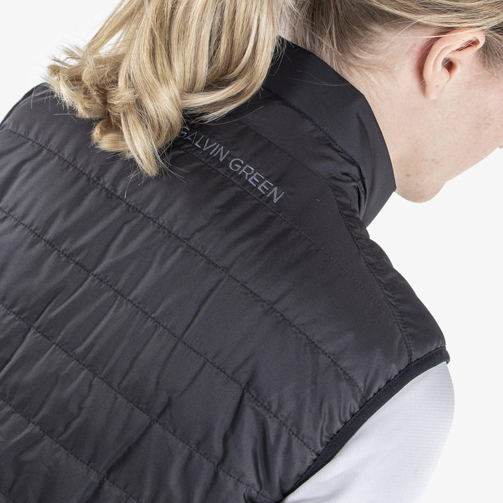 Lene is a Windproof and water repellent golf vest for Women in the color Black(6)