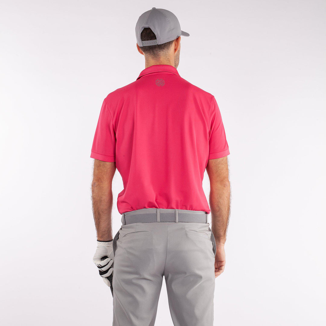Max is a Breathable short sleeve golf shirt for Men in the color Imaginary Pink(3)