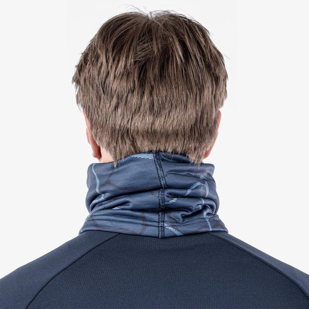 Dugan is a Insulating golf neck warmer in the color Blue/Navy(5)