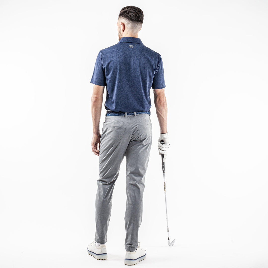 Marv is a Breathable short sleeve golf shirt for Men in the color Navy melange(7)
