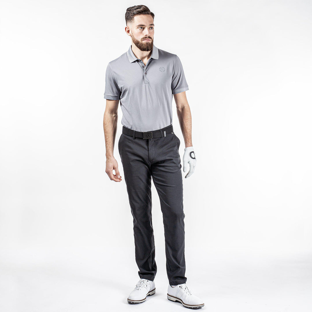 Max Tour is a Breathable short sleeve golf shirt for Men in the color Sharkskin(1)