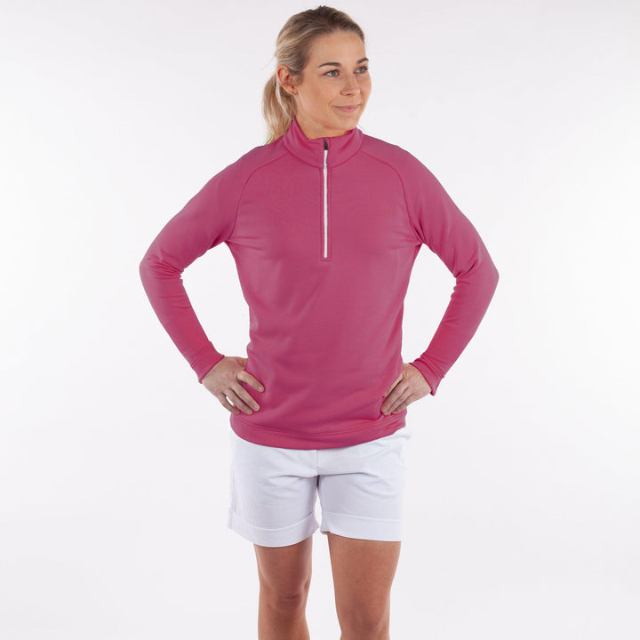 Dolly Upcycled is a Insulating mid layer for Women in the color Fantastic Pink(1)
