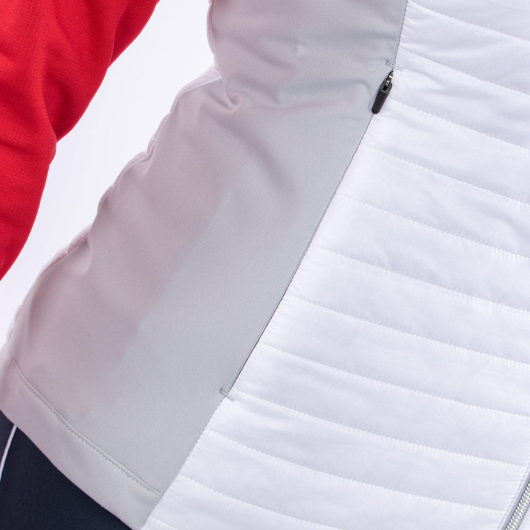 Lisa is a Windproof and water repellent golf vest for Women in the color White base(7)