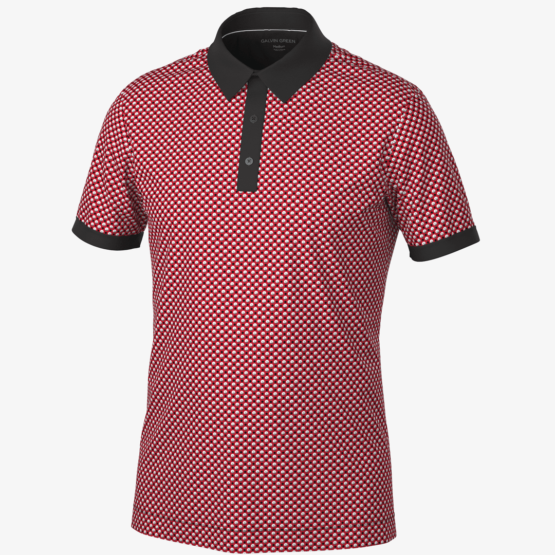 Mate is a Breathable short sleeve golf shirt for Men in the color Red/Black(0)