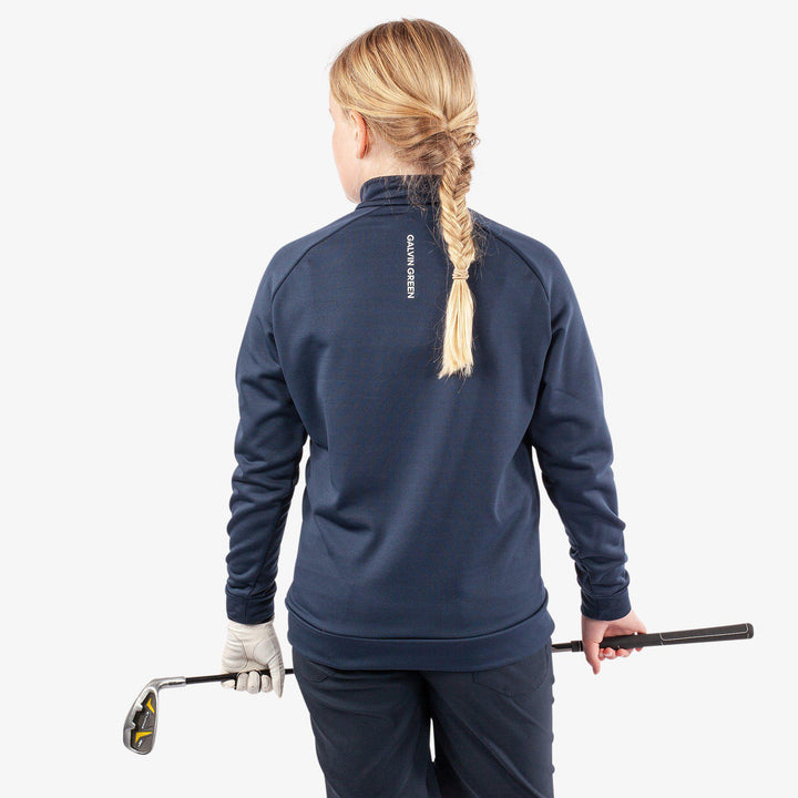 Rex is a Insulating golf mid layer for Juniors in the color Navy/White(6)