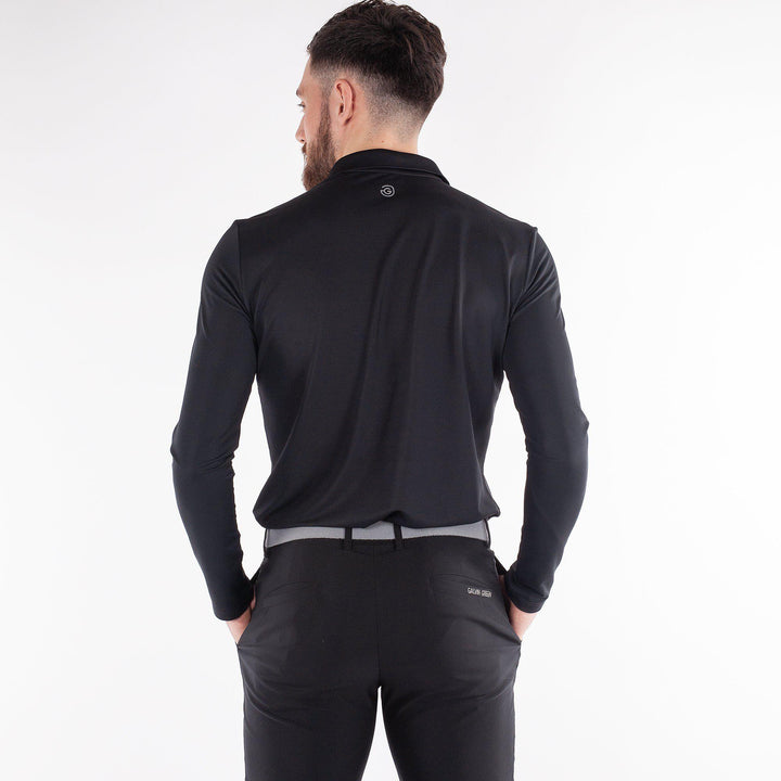 Marwin is a Breathable long sleeve golf shirt for Men in the color Black(3)