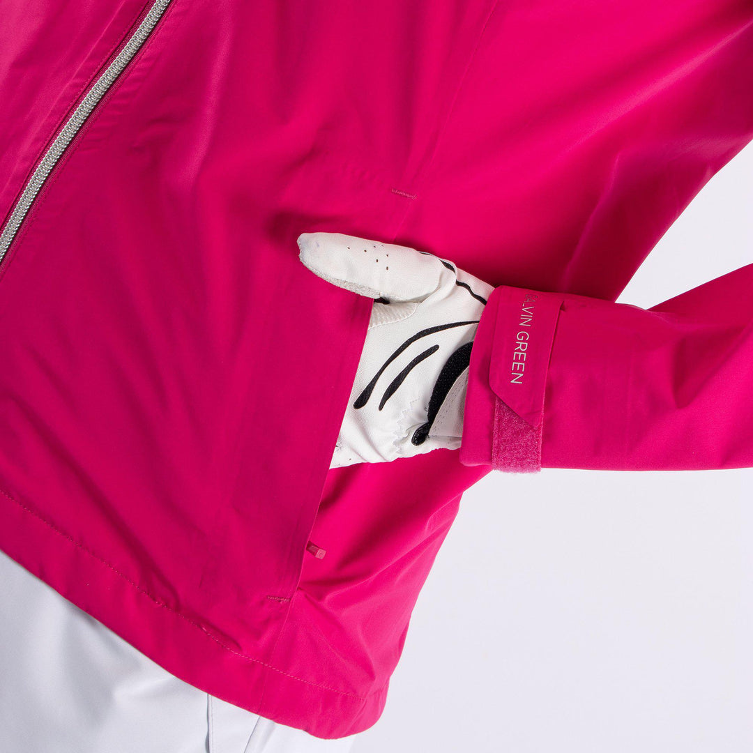 Alice is a Waterproof jacket for Women in the color Amazing Pink(5)