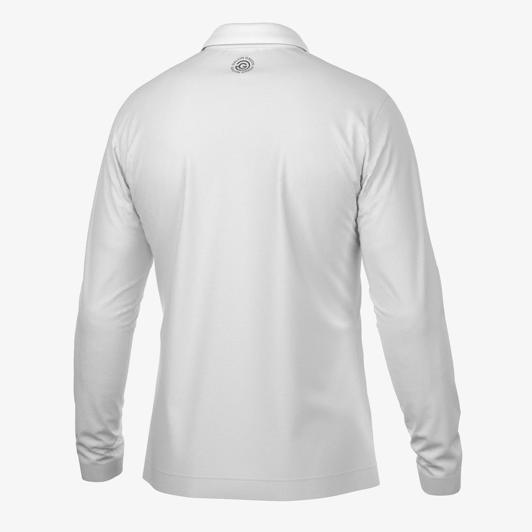 Michael is a Breathable long sleeve golf shirt for Men in the color White(7)