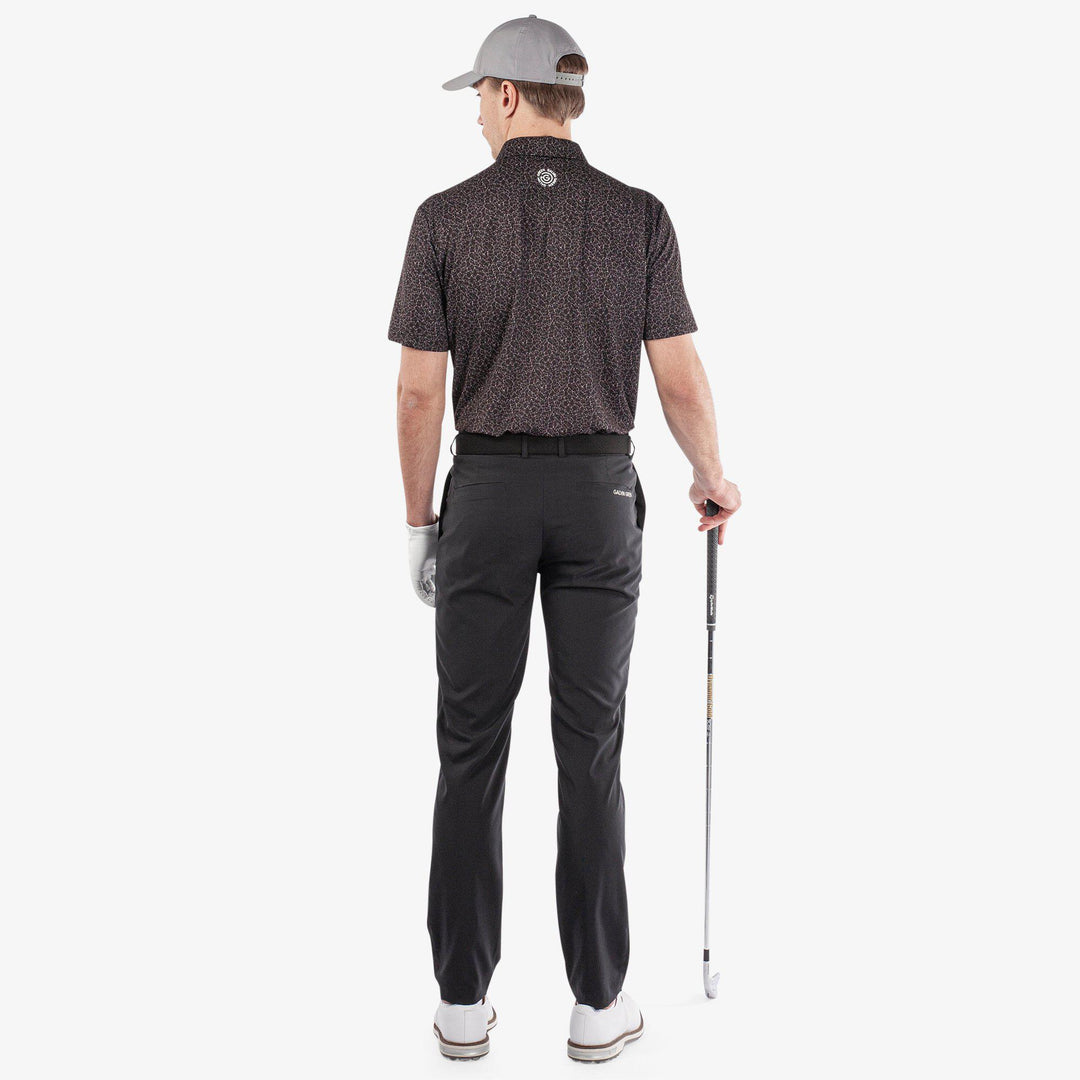 Mani is a Breathable short sleeve golf shirt for Men in the color Black(6)