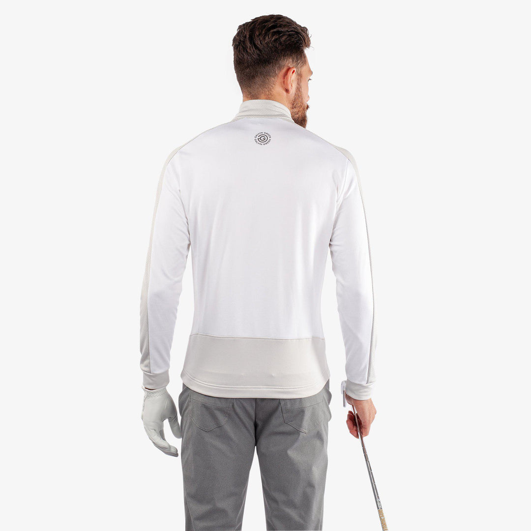 Dawson is a Insulating golf mid layer for Men in the color White/Cool Grey(4)