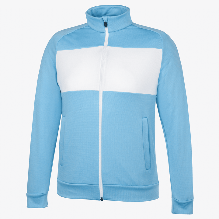 Rex is a Insulating golf mid layer for Juniors in the color Alaskan Blue/White(0)