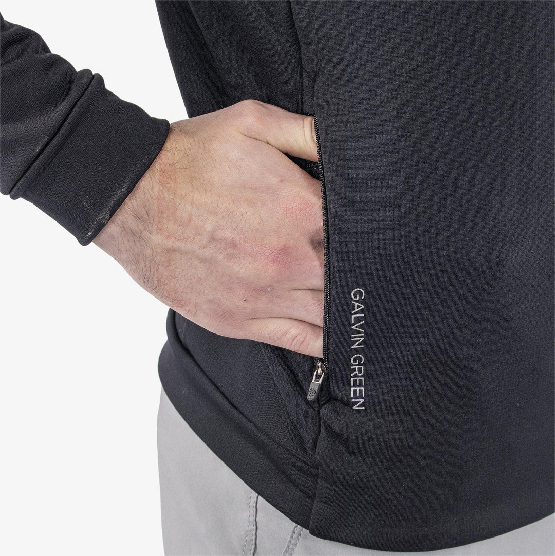 Dexter is a Insulating golf mid layer for Men in the color Black(4)