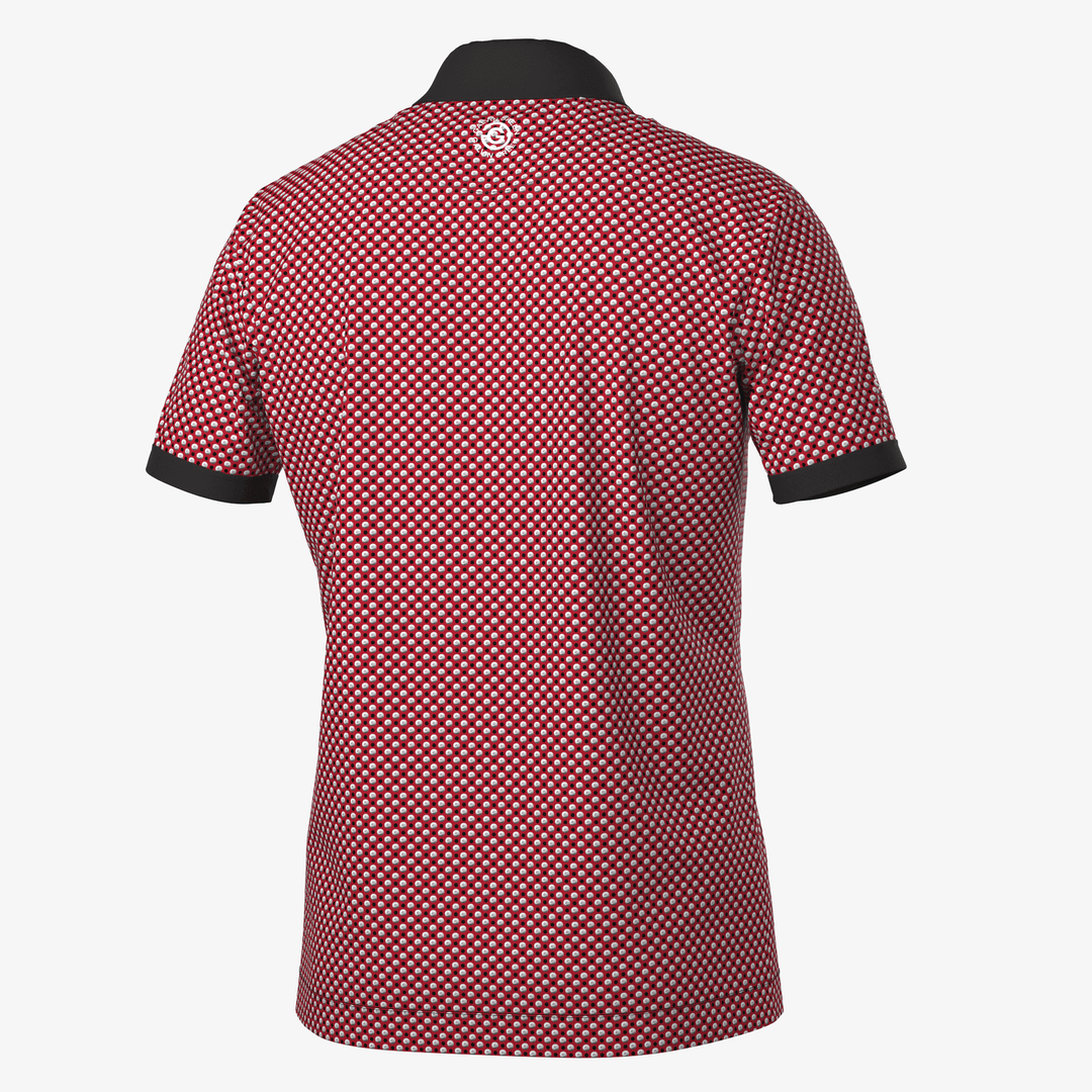 Mate is a Breathable short sleeve golf shirt for Men in the color Red/Black(7)