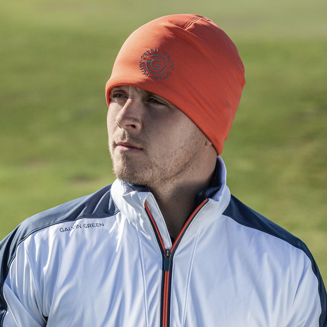 Denver is a Insulating golf hat in the color Orange(5)