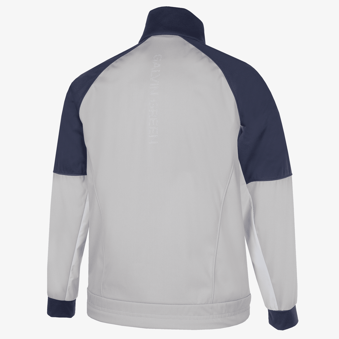 Remi is a Windproof and water repellent jacket for  in the color Cool Grey/Navy/White(9)