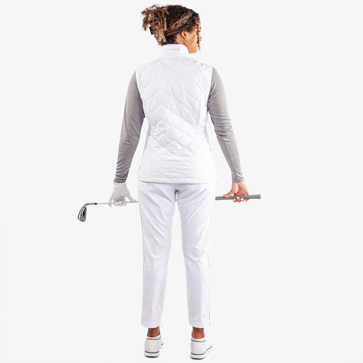 Lucille is a Windproof and water repellent golf vest for Women in the color White(7)