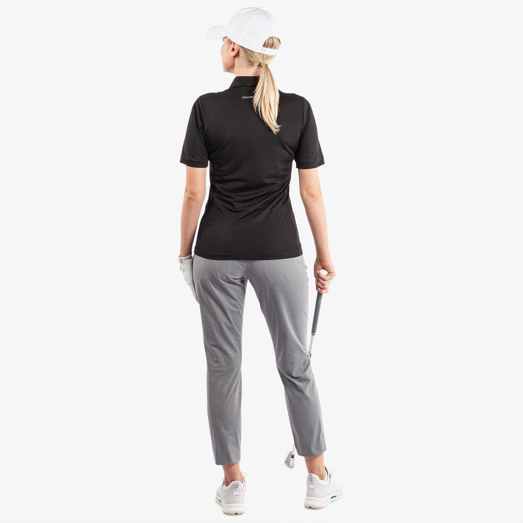 Melody is a Breathable short sleeve golf shirt for Women in the color Black(7)