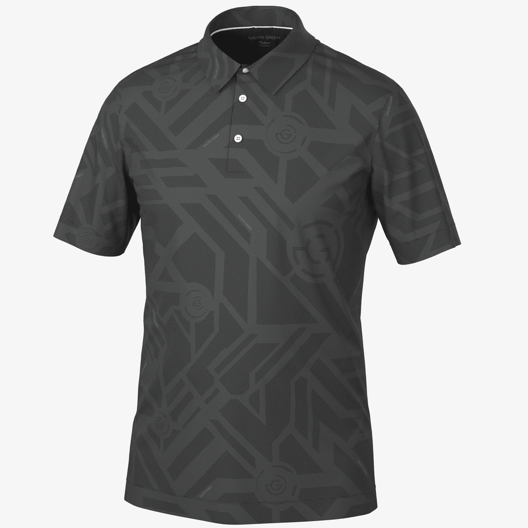 Maze is a Breathable short sleeve golf shirt for Men in the color Black(0)