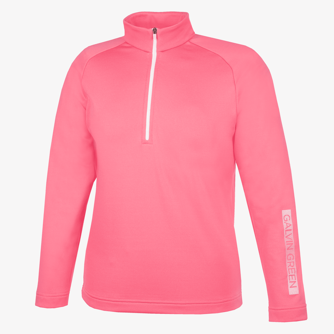 Raz is a Insulating golf mid layer for Juniors in the color Camelia Rose(0)