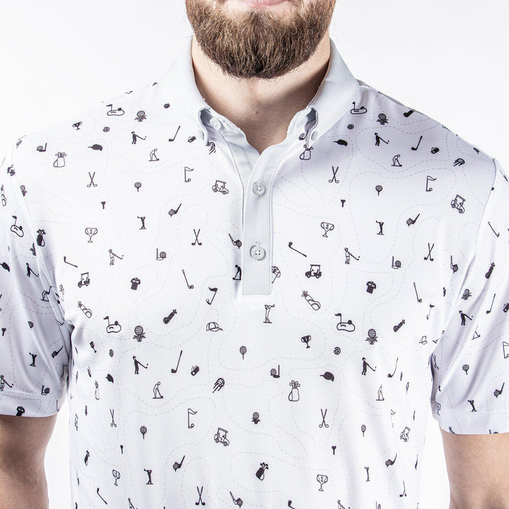Miro is a Breathable short sleeve shirt for Men in the color White(4)