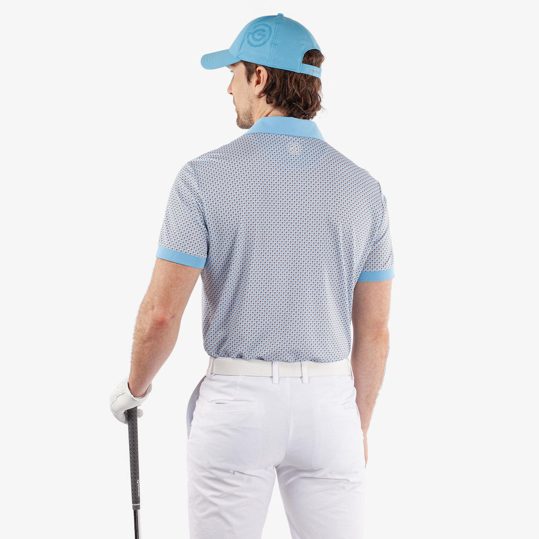 Mate is a Breathable short sleeve golf shirt for Men in the color Alaskan Blue(4)