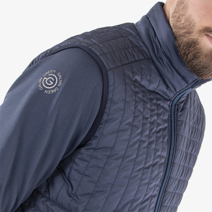 Leroy is a Windproof and water repellent golf vest for Men in the color Navy(4)