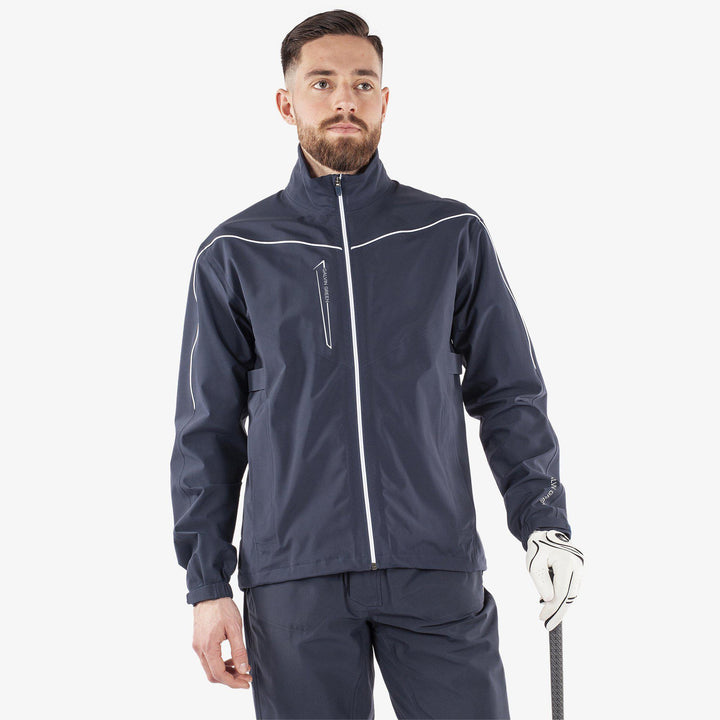 Armstrong solids is a Waterproof jacket for Men in the color Navy/White(1)