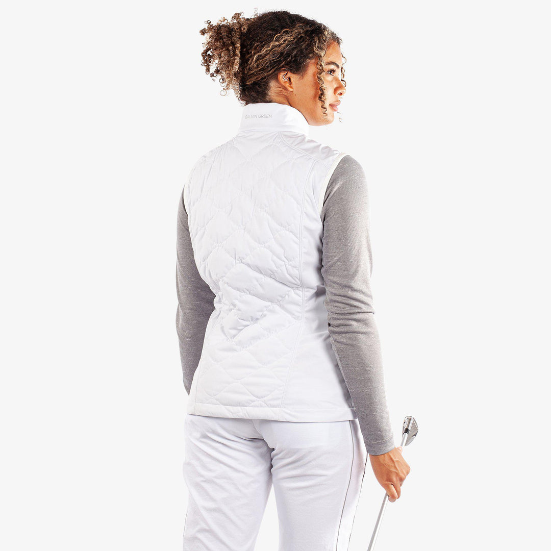 Lucille is a Windproof and water repellent vest for  in the color White(5)