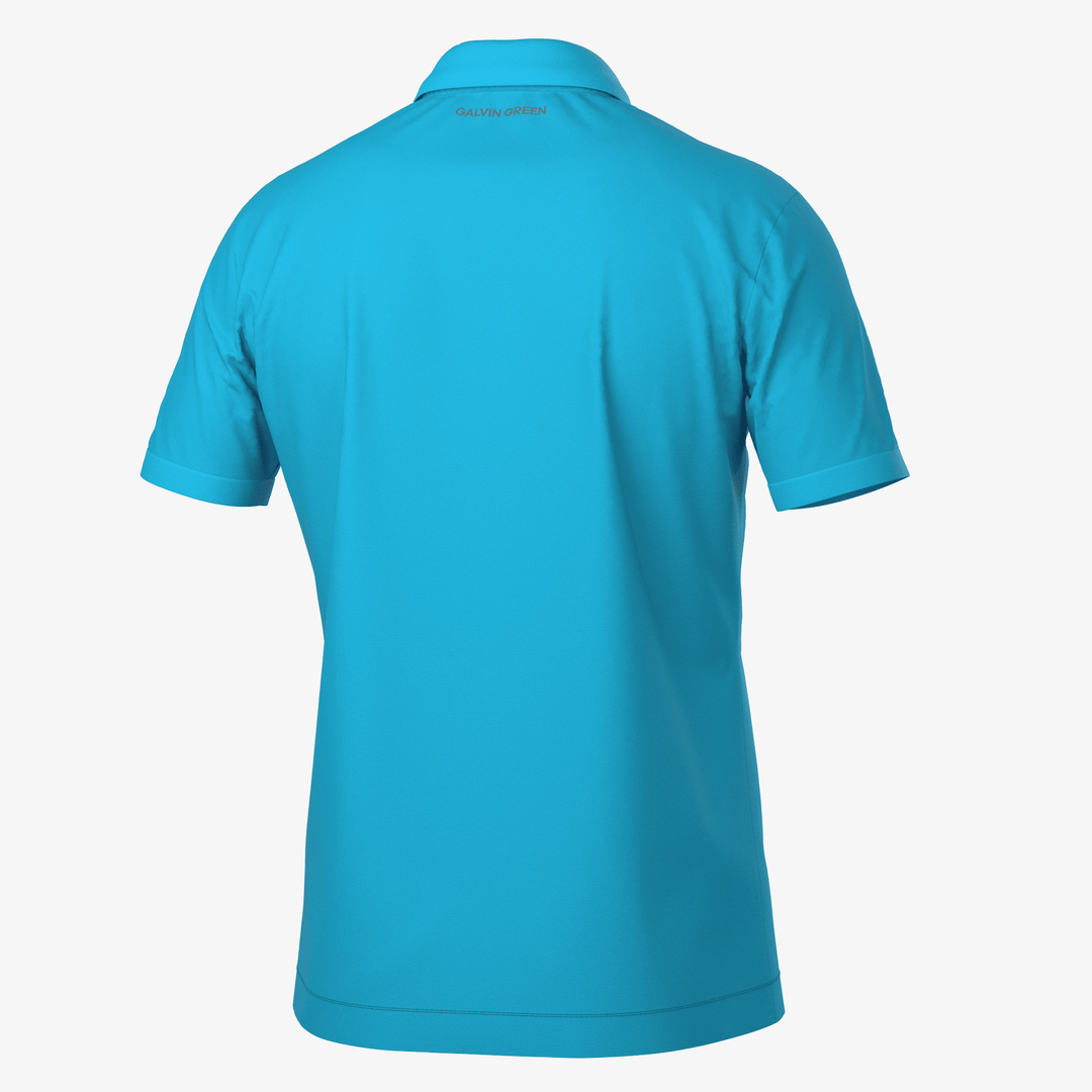 Maximilian is a Breathable short sleeve golf shirt for Men in the color Aqua(7)