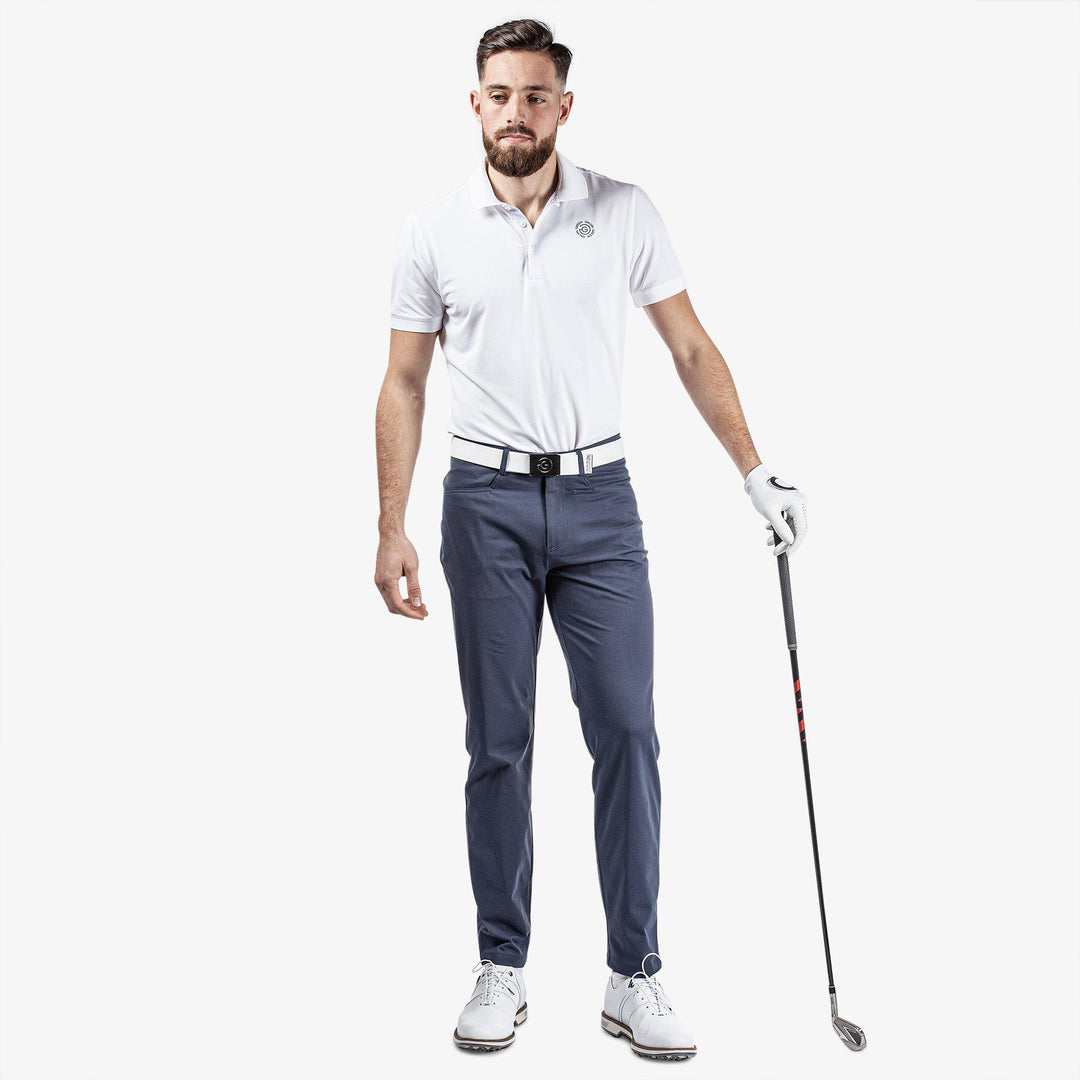 Norris is a Breathable golf pants for Men in the color Navy melange(2)