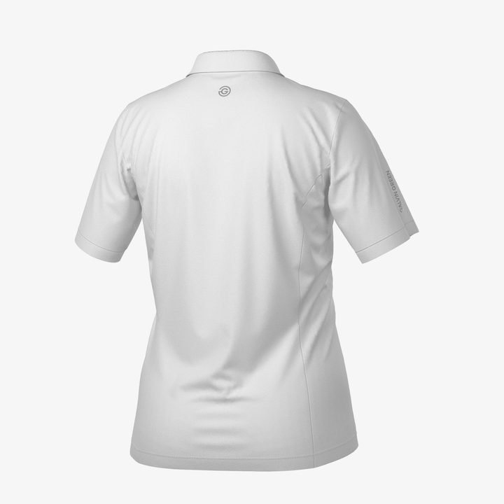 Melody is a Breathable short sleeve golf shirt for Women in the color White(7)