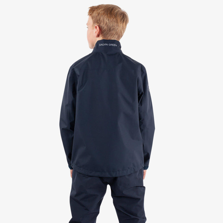 Robert is a Waterproof jacket for Juniors in the color Navy/White(5)