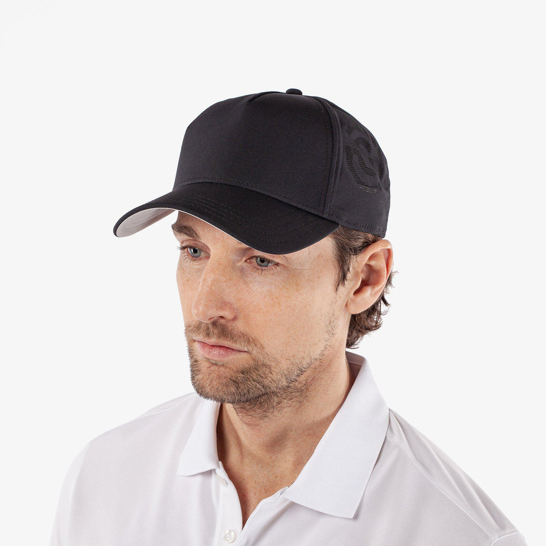 Sanford is a Lightweight solid golf cap for  in the color Black(2)