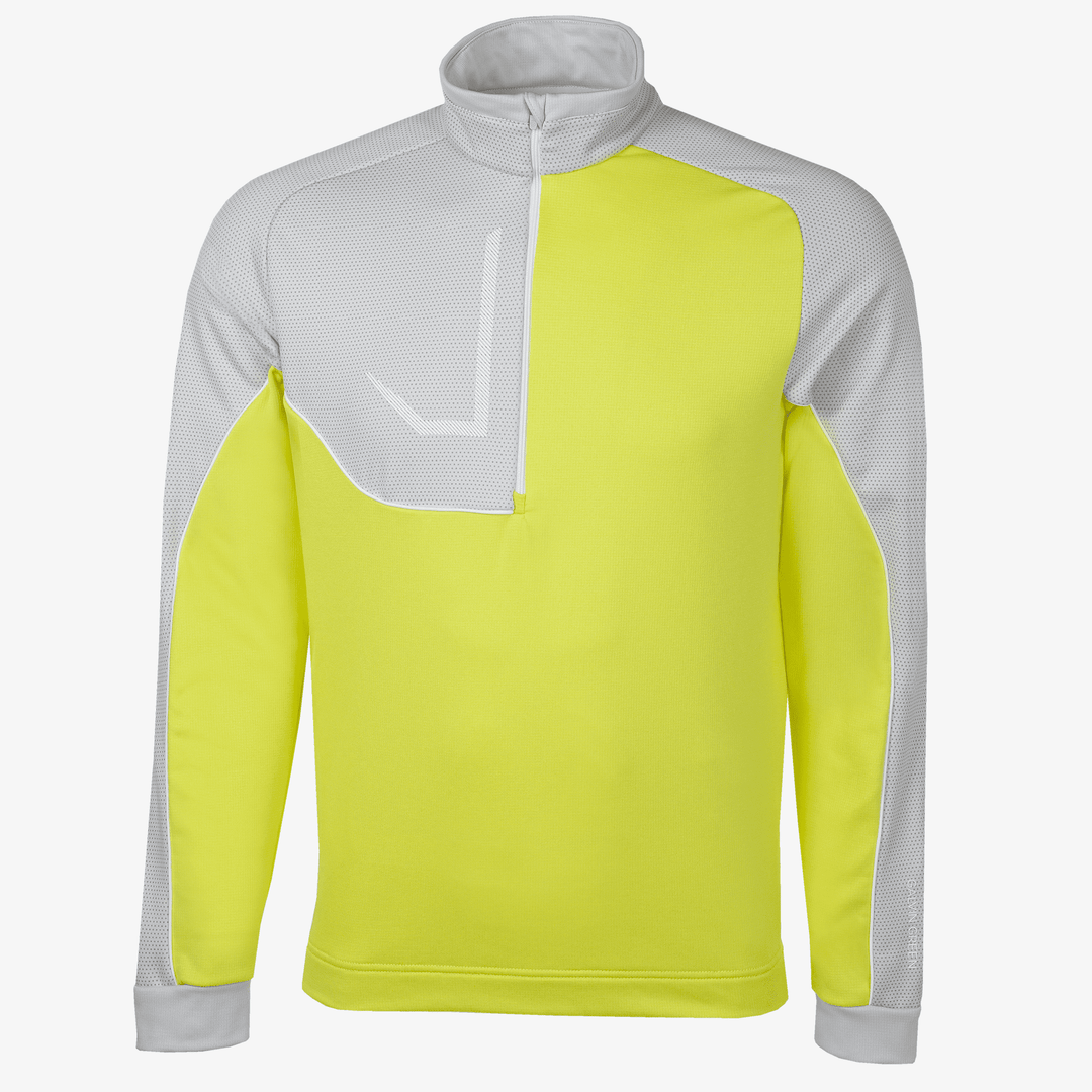 Daxton is a Insulating golf mid layer for Men in the color Sunny Lime/Cool Grey/White(0)
