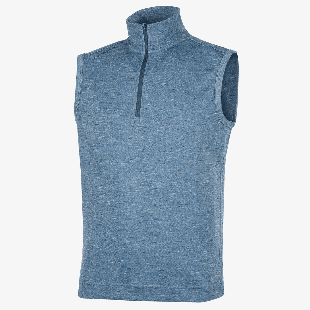 Del is a Insulating golf vest for Men in the color Blue Melange (0)