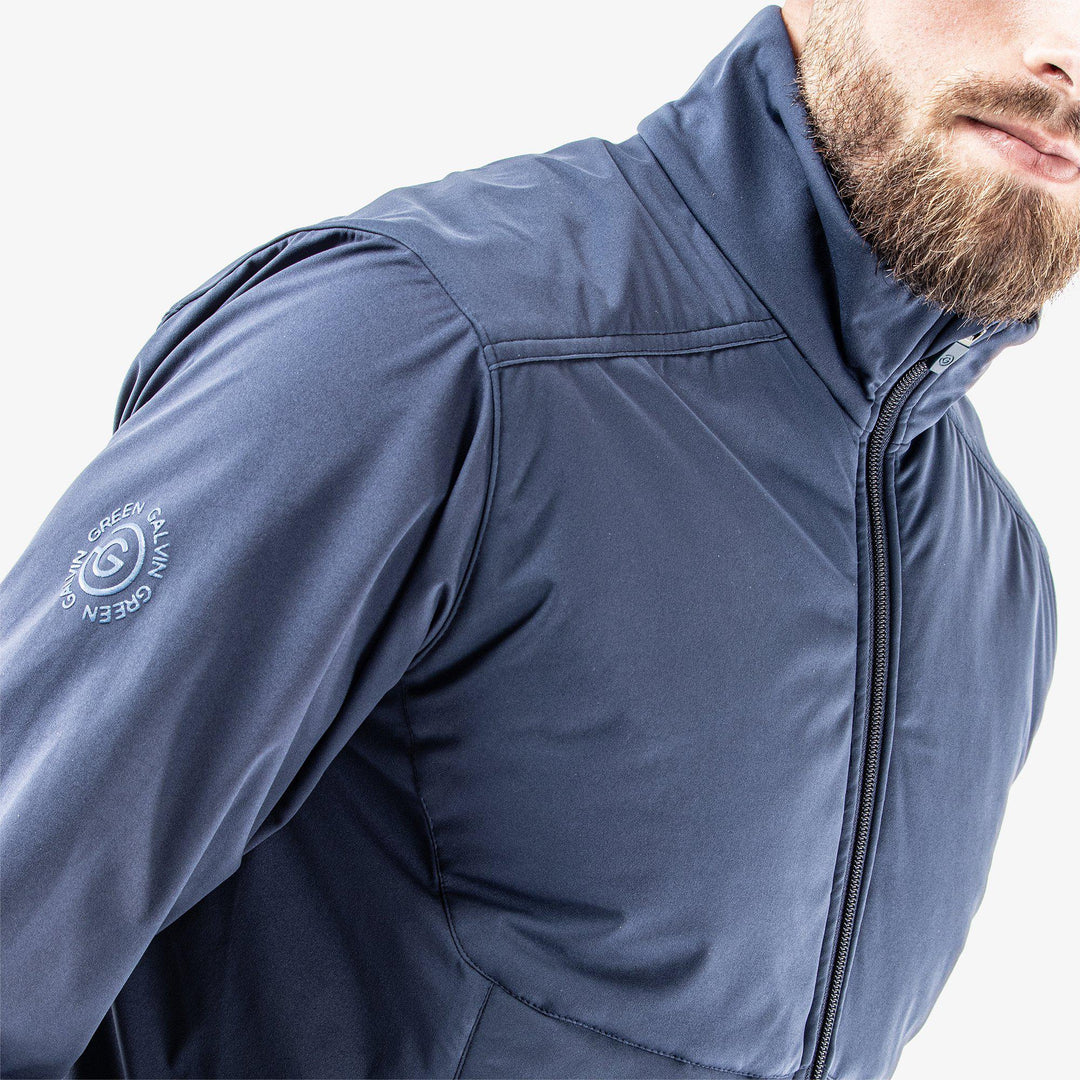 Leonard is a Windproof and water repellent jacket for  in the color Navy(4)