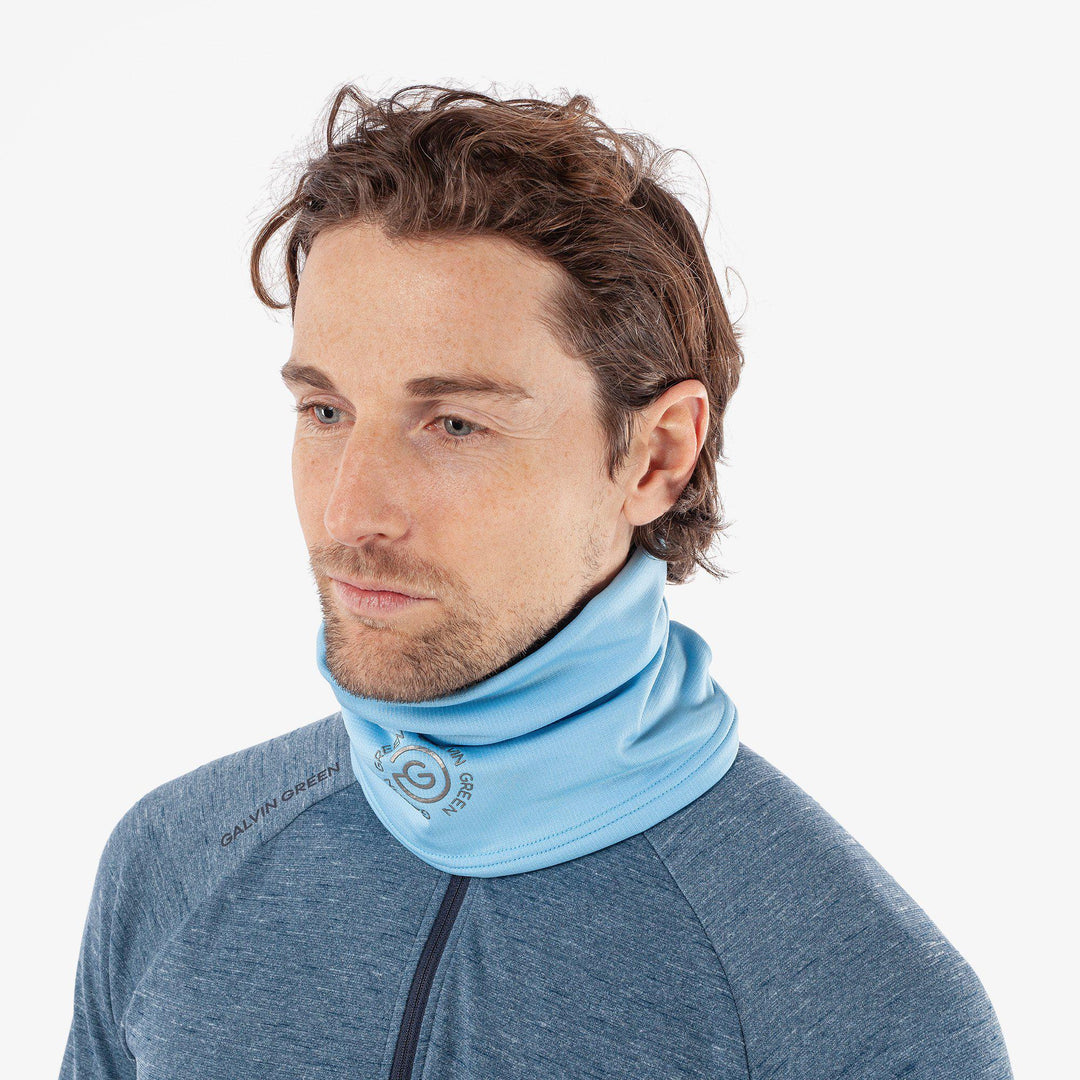 Dex is a Insulating golf neck warmer in the color Alaskan Blue(2)