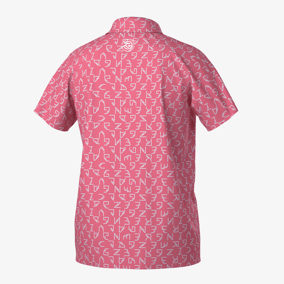 Rickie is a Breathable short sleeve golf shirt for Juniors in the color Camelia Rose(10)
