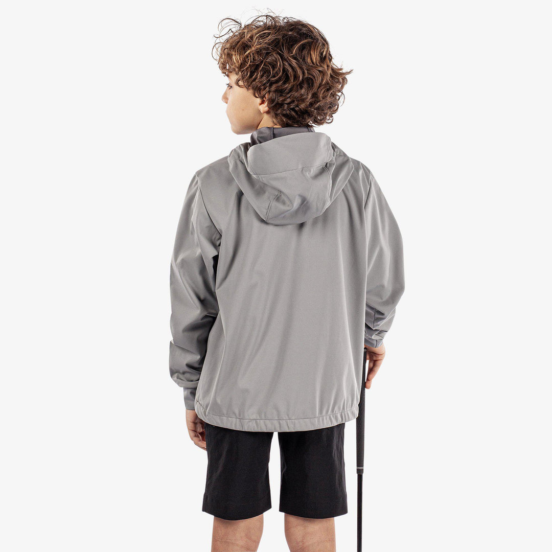 Rafael is a Windproof and water repellent golf jacket for Juniors in the color Sharkskin(6)