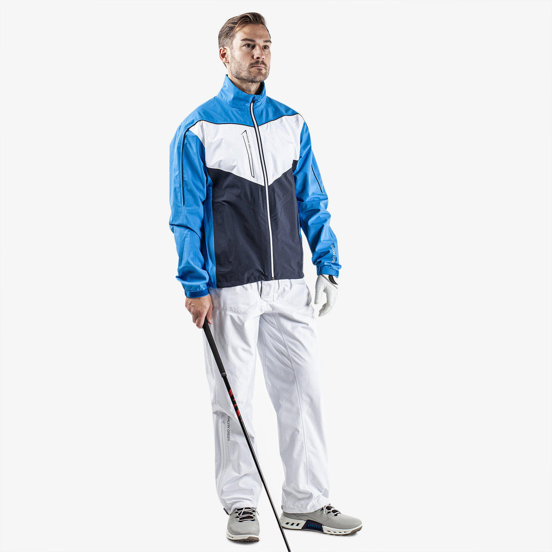 Armstrong is a Waterproof jacket for  in the color Blue/Navy/White(2)