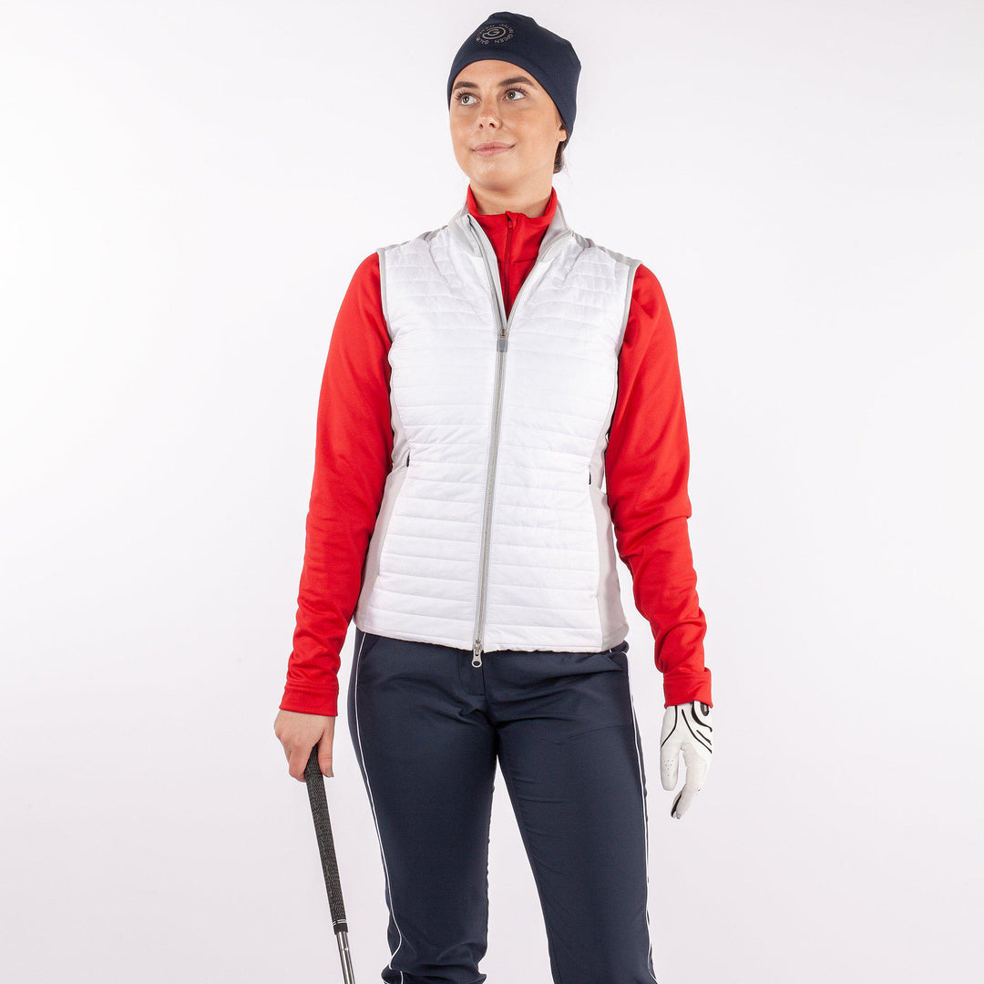 Lisa is a Windproof and water repellent vest for Women in the color White base(1)