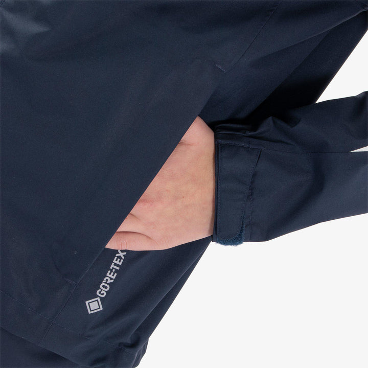 Robert is a Waterproof jacket for Juniors in the color Navy/White(4)