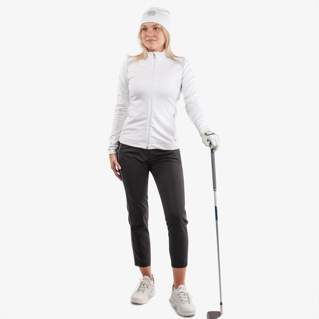 Destiny is a Insulating golf mid layer for Women in the color White/Cool Grey(2)