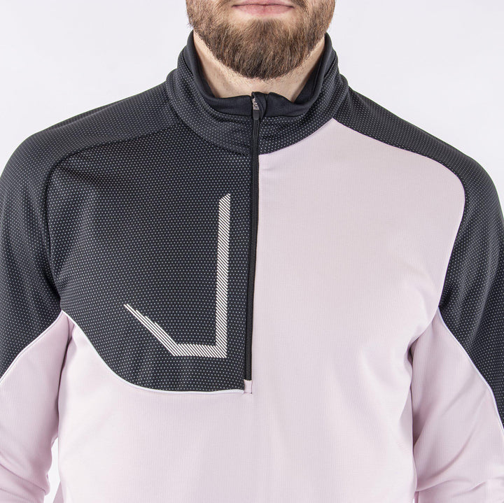 Daxton is a Insulating golf mid layer for Men in the color Fantastic Pink(2)