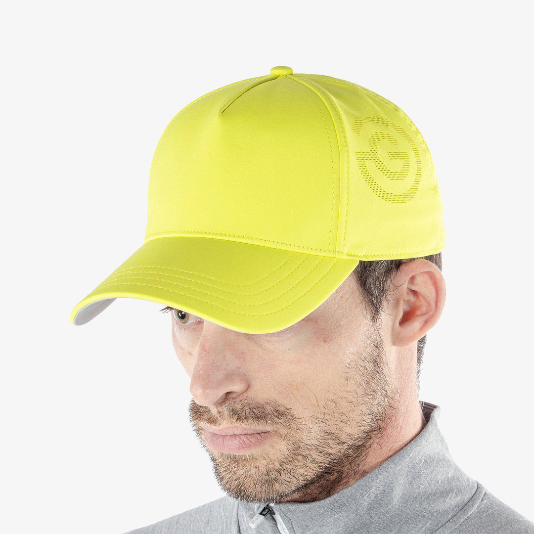 Sanford is a Lightweight solid golf cap for  in the color Sunny Lime(2)
