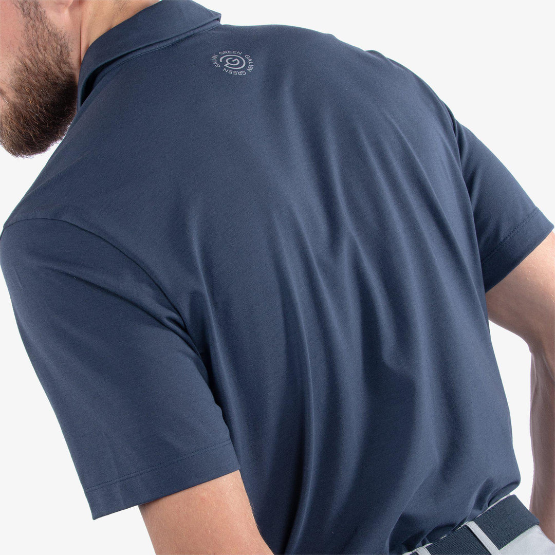 Marcelo is a Breathable short sleeve golf shirt for Men in the color Navy(5)