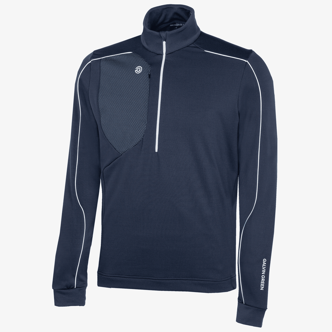 Dave is a Insulating golf mid layer for Men in the color Navy/White(0)