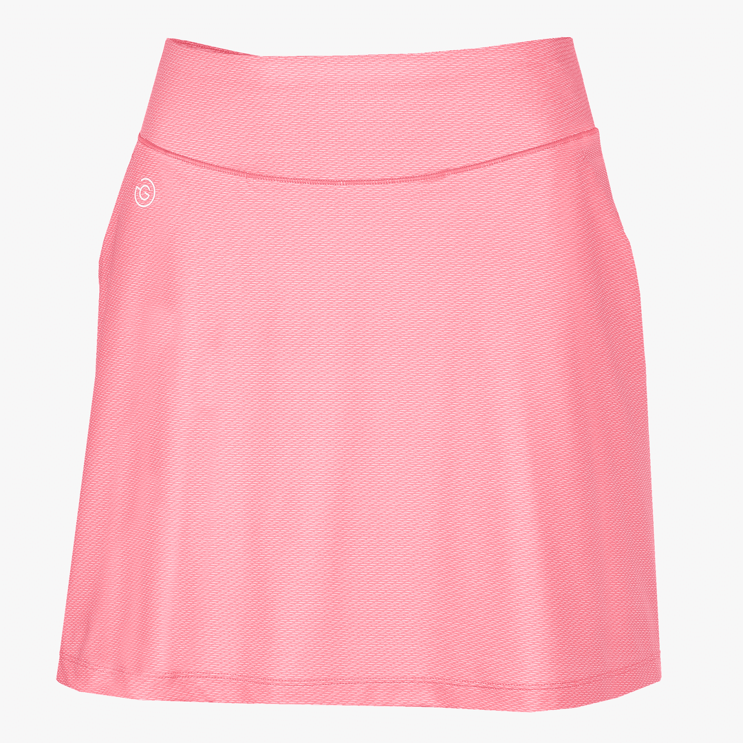 Marsha is a Breathable golf skirt with inner shorts for Women in the color Camelia Rose(0)