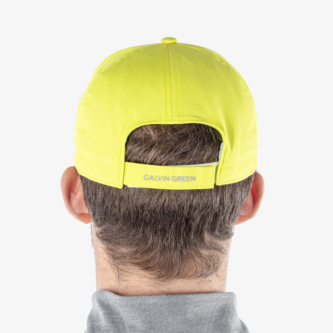 Sanford is a Lightweight solid golf cap for  in the color Sunny Lime(4)
